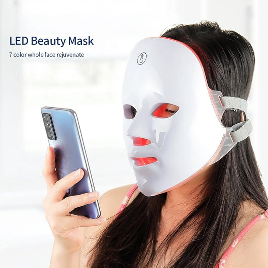 7-Color LED Light Therapy Face Mask – Anti-Aging Skin Rejuvenation Device