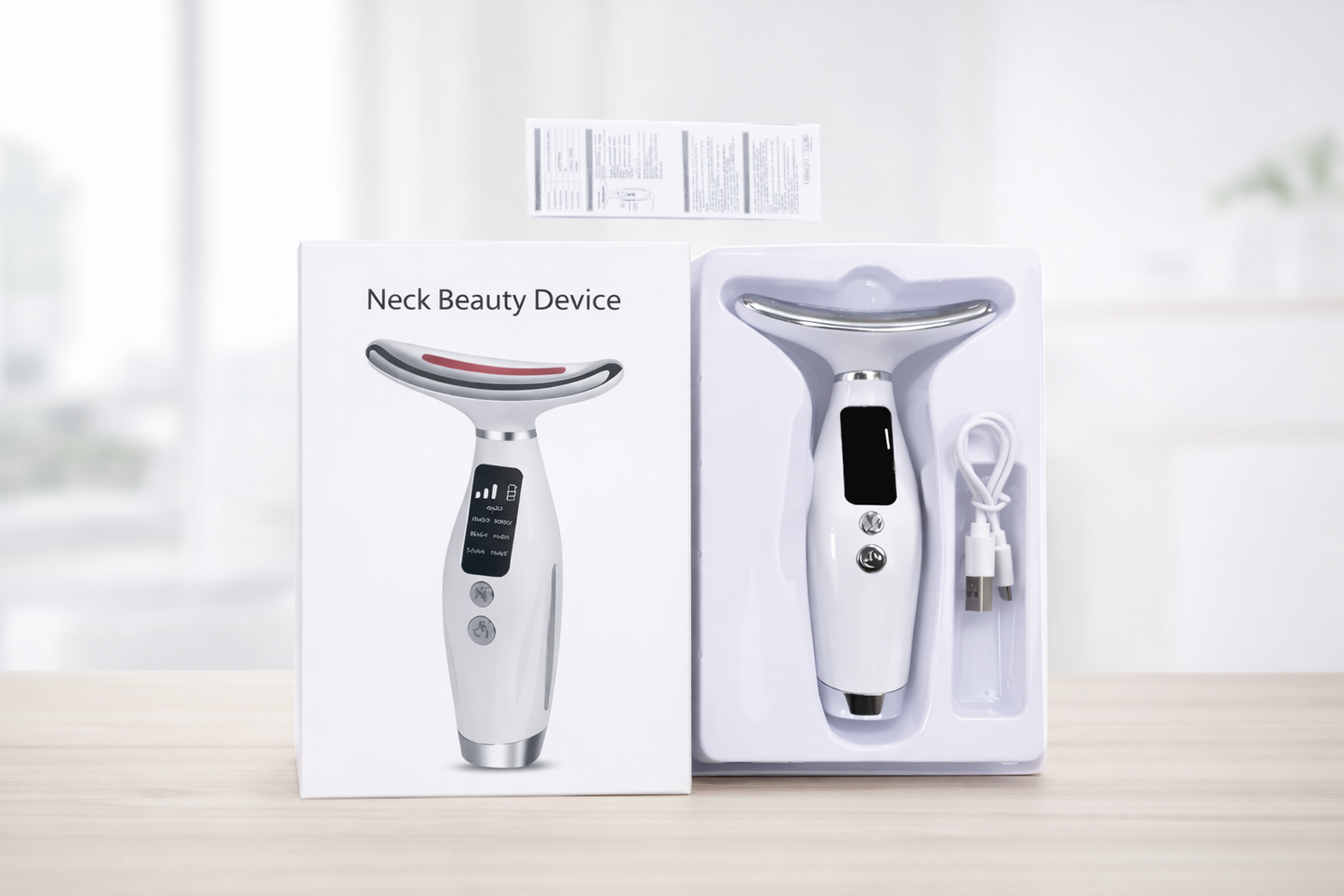 7 in 1 Neck & Face Massager, USB Rechargeable Neck Massage Tool, Constant Temperature Heating & Vibration Beauty Instrument, Face Lifting Device, Perfect Gift for Women