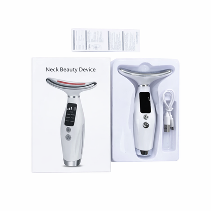 7 in 1 Neck & Face Massager, USB Rechargeable Neck Massage Tool, Constant Temperature Heating & Vibration Beauty Instrument, Face Lifting Device, Perfect Gift for Women