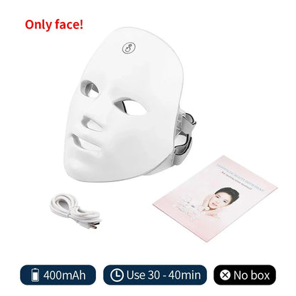 7-Color LED Light Therapy Face Mask – Anti-Aging Skin Rejuvenation Device