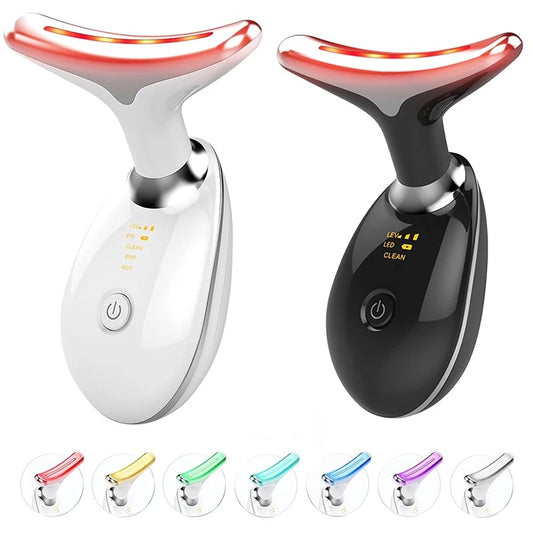 LED Light Therapy & Heat Treatment Anti Wrinkle Face & Neck Massager