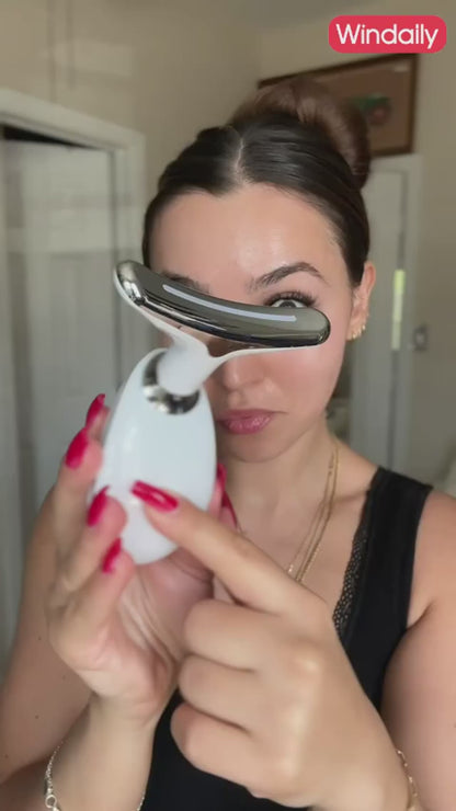 LED Light Therapy & Heat Treatment Anti Wrinkle Face & Neck Massager